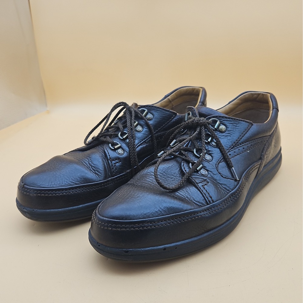 Vintage Ecco Brown Leather Shoes Mens Size 46 Comfort Coffee Nubuck Cross